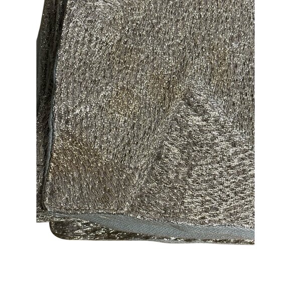 Set Of 12 Crate & Barrel Metallic Gold Textured Placemats 14" X 14" Polyester - Picture 9 of 12